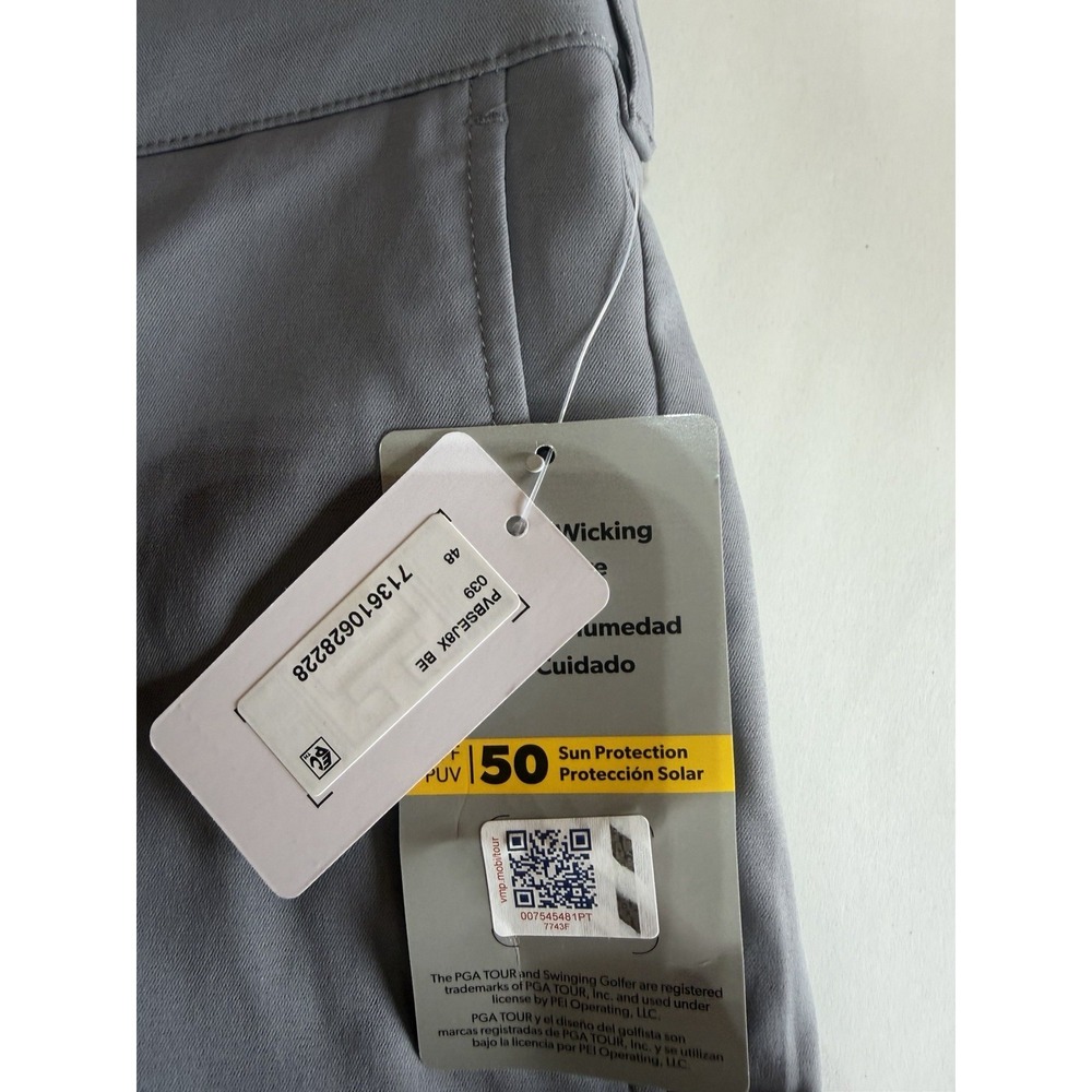 NWT Mens PGA Tour Active Gripper Waistband Gray Golf Shorts Size 48 - Picture 3 of 8